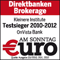 1. Platz Online-Broker-Test von Euro am Sonntag