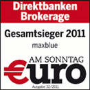 maxblue - Testsieger Direktbanken Brokerage Euro am Sonntag 2011